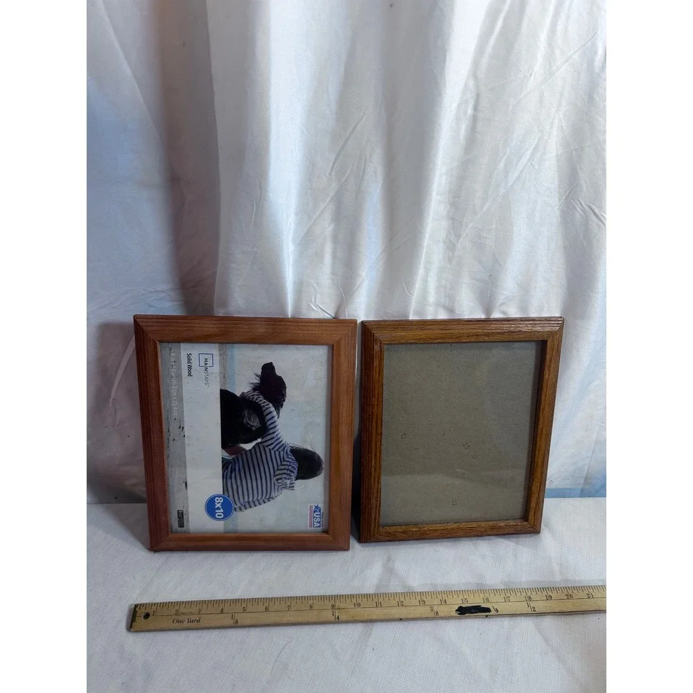 Mainstays Picture Frame Set 8x10 Brown Solid Wood Oak Finish Home Decor
